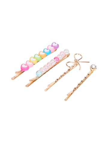 Set agrafe de par 4 bucati ACTION, mix culori