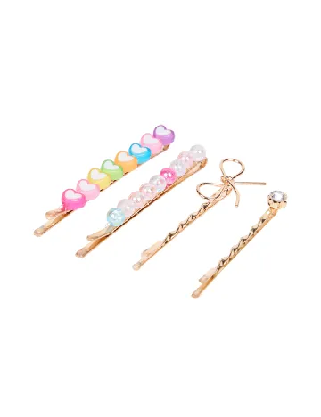 Set agrafe de par 4 bucati ACTION, mix culori Mix culori