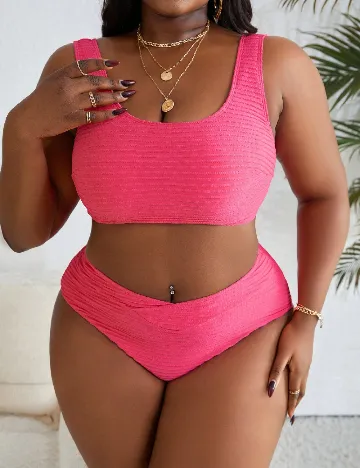 Costum de baie SHEIN CURVE, roz Roz