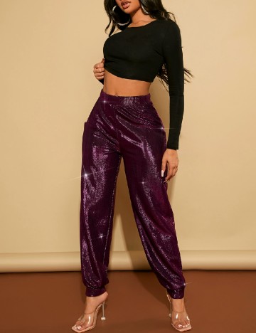 Pantaloni SHEIN, mov