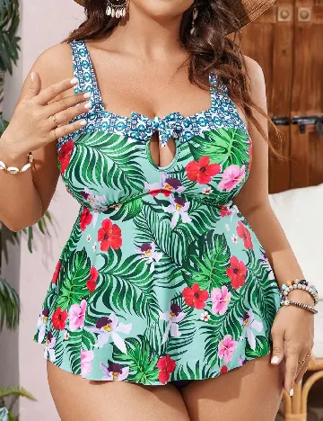 Costum de baie SHEIN CURVE, floral