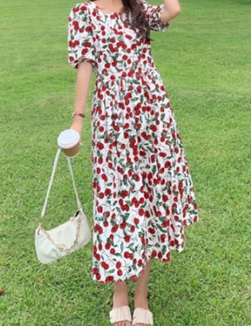 Rochie lunga Dazy, rosu