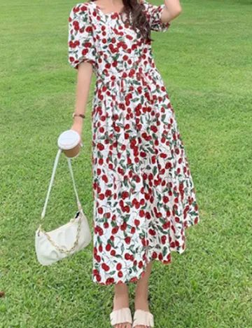 Rochie lunga Dazy, rosu Rosu