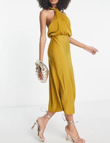 Rochie lunga ASOS, mustar