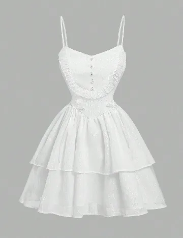 Rochie scurta SHEIN, alb Alb