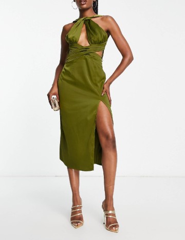 Rochie medie IN THE STYLE, verde