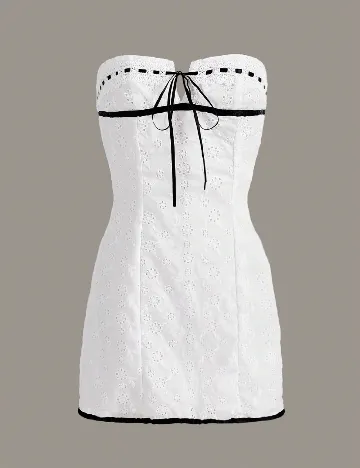 Rochie scurta SHEIN, alb Alb