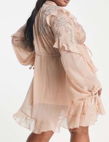Rochie scurta ASOS Curve, nude