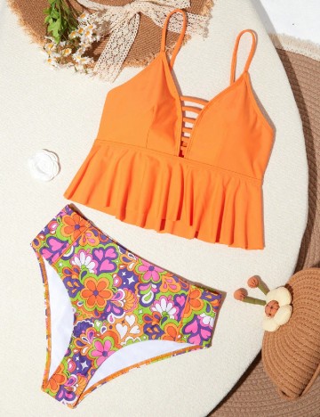 Costum de baie SHEIN, mix culori