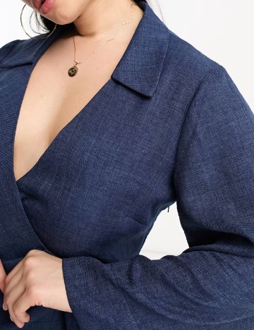 Rochie lunga ASOS Curve, bleumarin