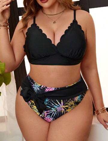 Costum de baie SHEIN CURVE, negru