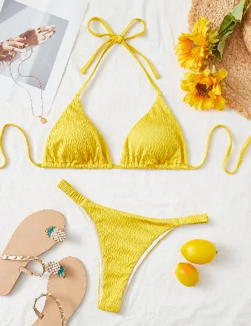 Costum de baie SHEIN, galben