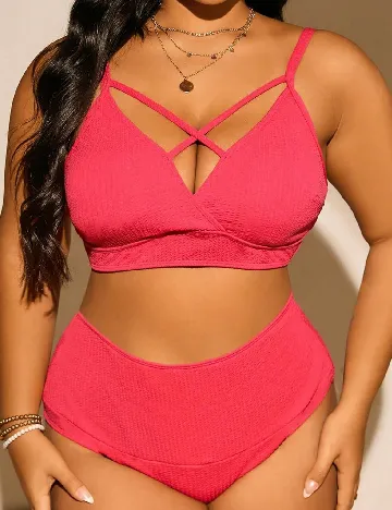Costum de baie SHEIN CURVE, roz Roz