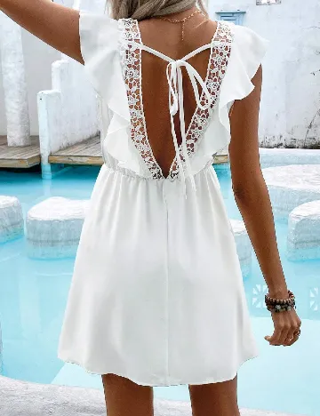 Rochie scurta SHEIN, alb Alb