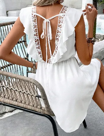 Rochie scurta SHEIN, alb Alb