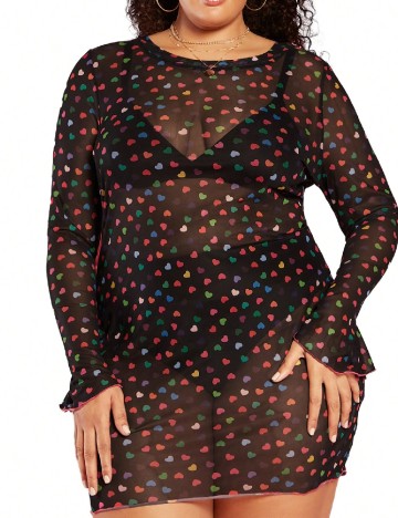 Rochie de plaja SHEIN CURVE, mix culori