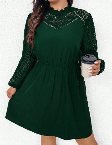 Rochie scurta SHEIN CURVE, verde