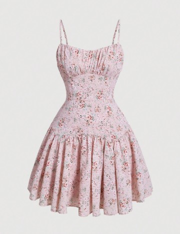 Rochie scurta SHEIN, roz
