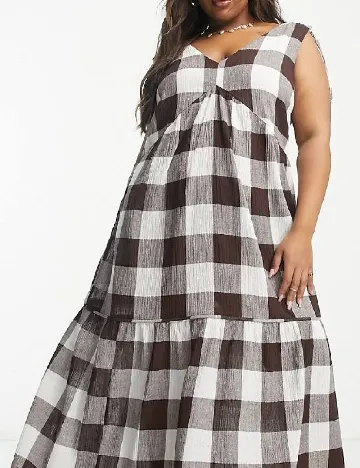 Rochie lunga ASOS Curve, alb/maro Maro