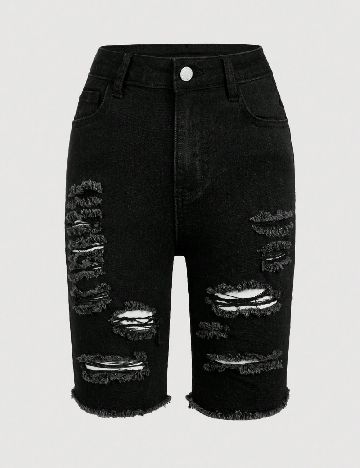Pantaloni scurti Shein Kids, negru