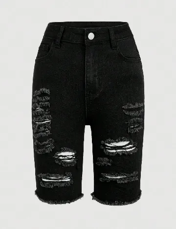 Pantaloni scurti Shein Kids, negru