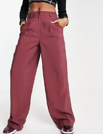 Pantaloni ASOS, roz pudra inchis Roz