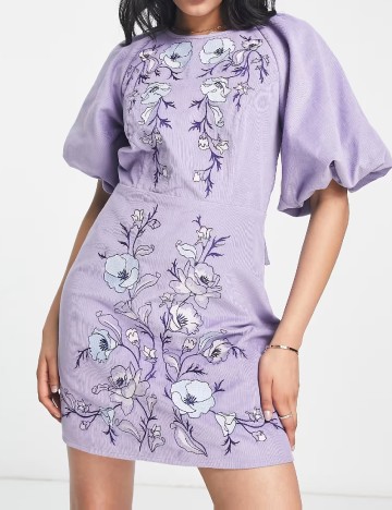 Rochie scurta ASOS, mov