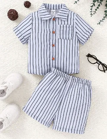 Compleu Shein Kids, albastru Albastru