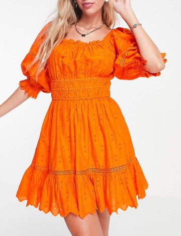 Rochie scurta Top Shop, portocaliu