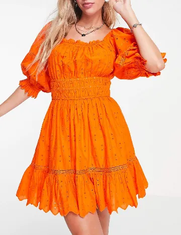 Rochie scurta Top Shop, portocaliu