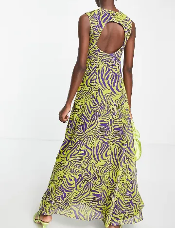 Rochie lunga Top Shop, verde/mov Verde