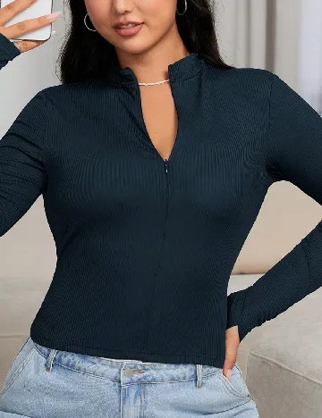 Bluza SHEIN CURVE, albastru Albastru