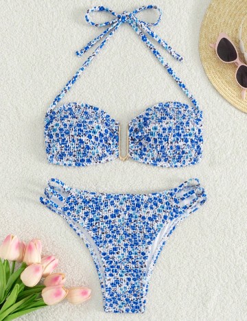 Costum de baie SHEIN, albastru