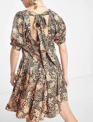 Rochie scurta Bolongaro Trevor, maro/negru Maro