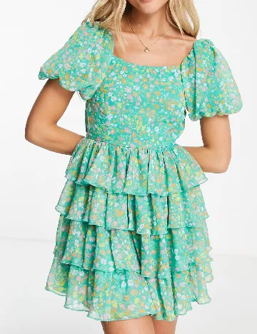 Rochie scurta Miss Selfridge, verde Verde