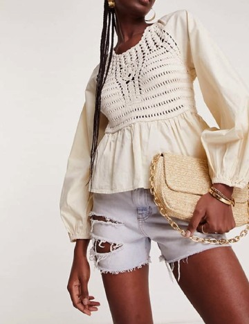 Bluza ASOS, crem