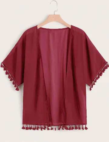 Kimono SHEIN CURVE, visiniu Rosu