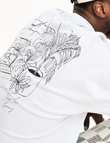 Tricou Oversize ASOS, bleu deschis