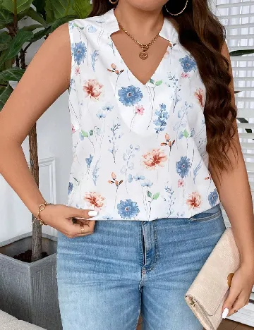 Bluza SHEIN CURVE, alb Alb