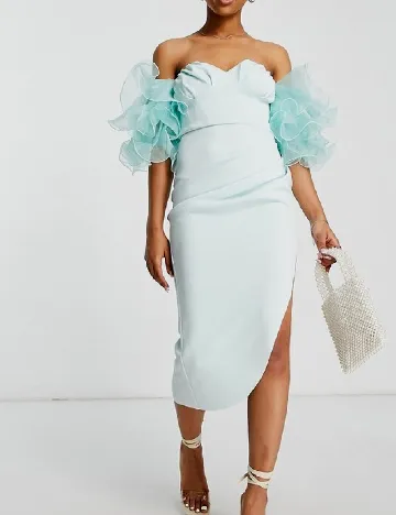 Rochie medie ASOS, bleu Albastru