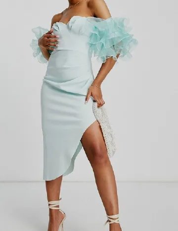 Rochie medie ASOS, bleu Albastru