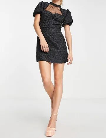 Rochie scurta Miss Selfridge, negru Negru