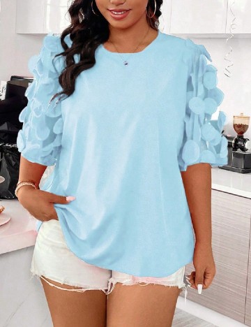 Bluza SHEIN CURVE, albastru