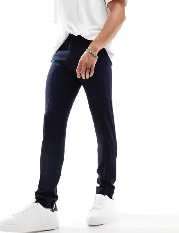 Pantaloni ASOS, bleumarin Albastru
