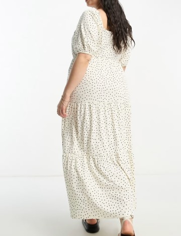 Rochie lunga ASOS Curve, ecru
