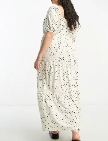 Rochie lunga ASOS Curve, ecru Alb