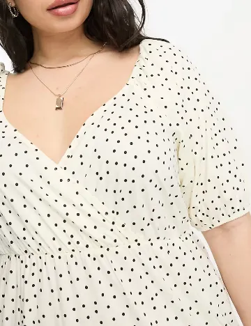 Rochie lunga ASOS Curve, ecru Alb