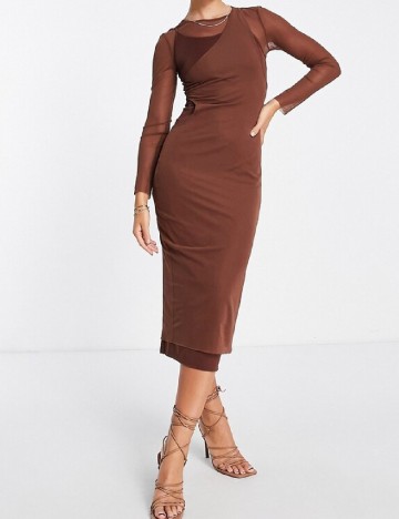 Rochie medie Top Shop, maro