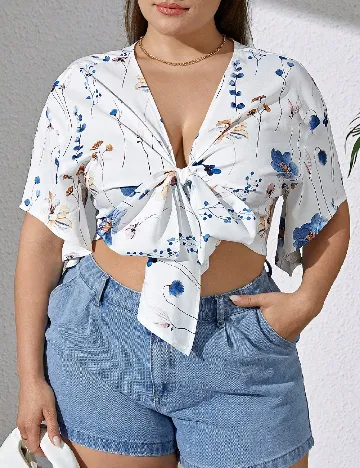 Top SHEIN CURVE, alb