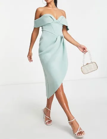 Rochie medie ASOS, turcoaz